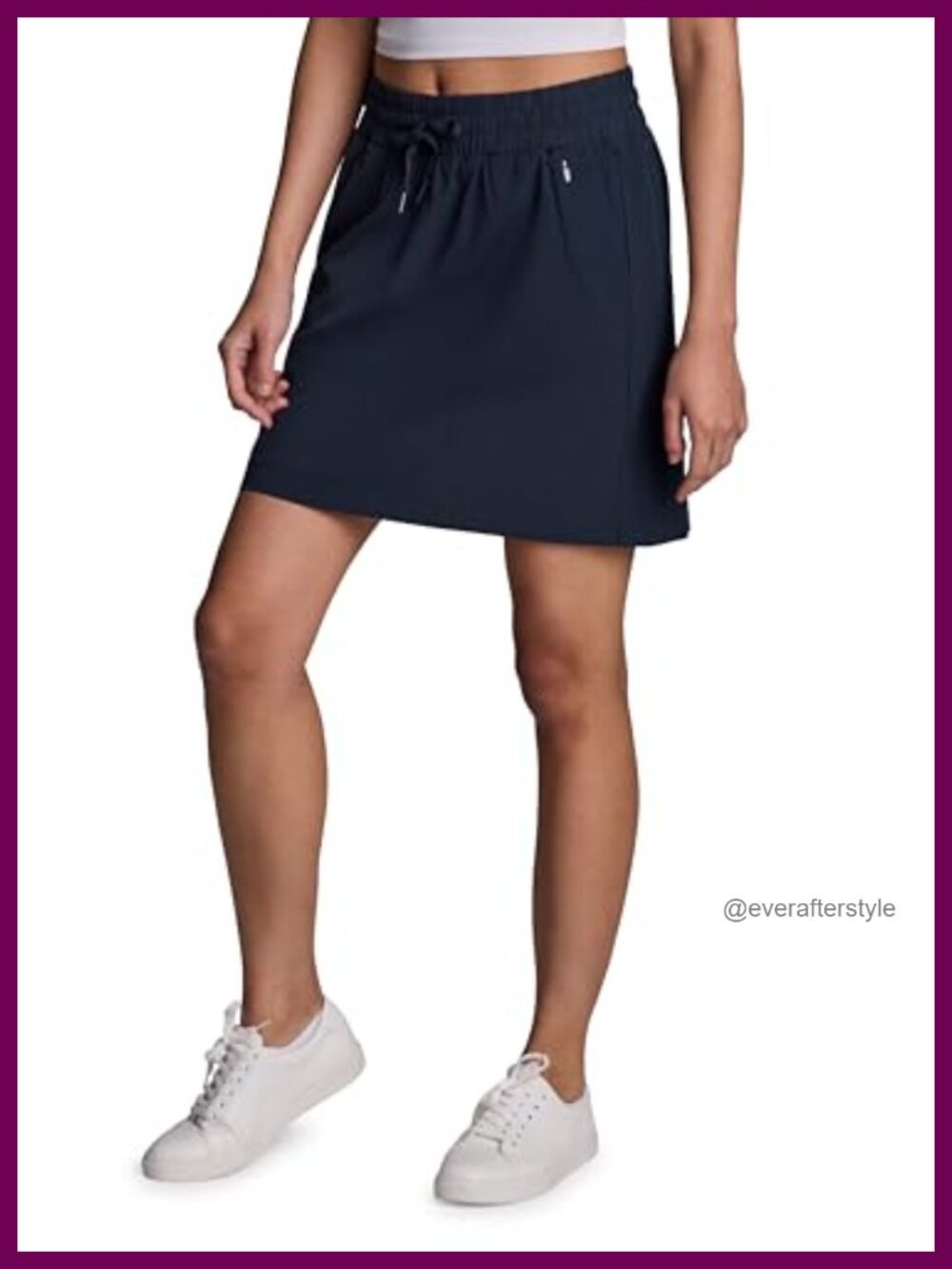 Women's Long Length Active Skort Quick Drying Golf Tennis with Pockets